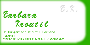 barbara kroutil business card